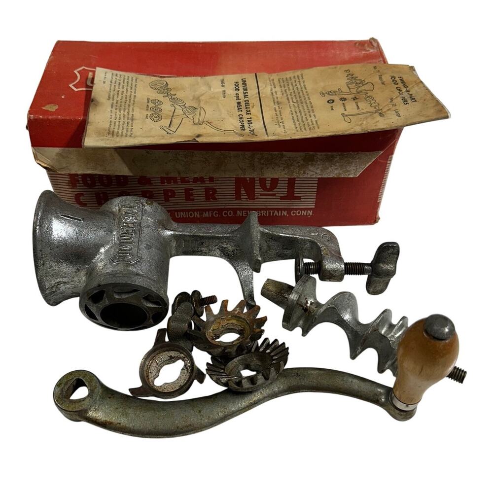 Universal No. 1 Food & Meat Chopper Grinder Complete in Box with Instructions